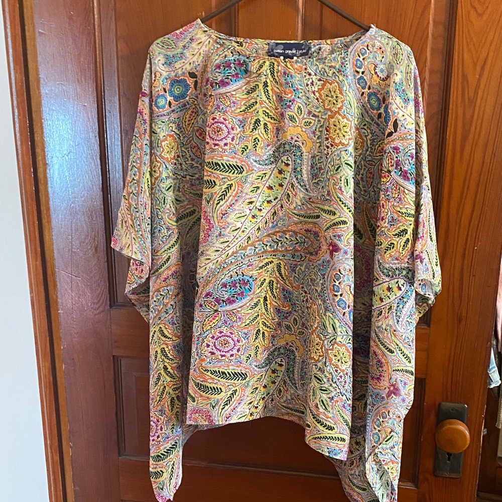 Susan Graver Multicolor Paisley Tunic.